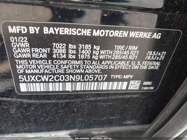 2022 BMW X7 5UXCW2C03N9L05707 Photo 8