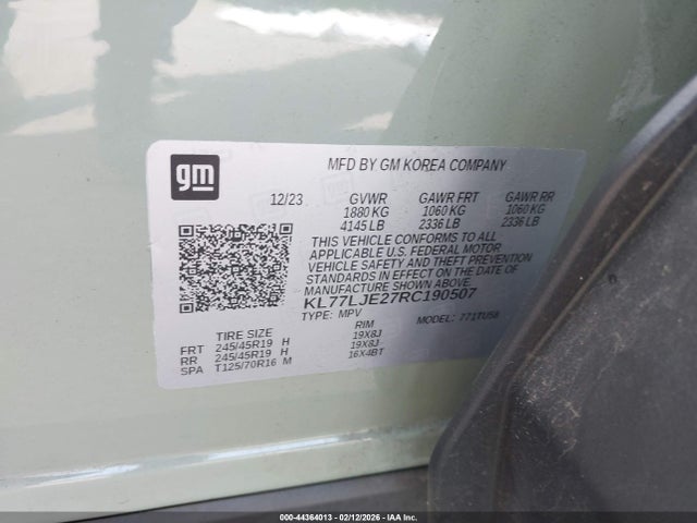 KL77LJE27RC190507 Chevrolet Trax Fwd 2rs