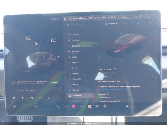Продаж на аукціоні авто 2025 Tesla Model 3 Long Range Rear-wheel Drive/standard Rear-wheel Drive, vin: 5YJ3E1EA9SF012268, номер лоту: 44364018