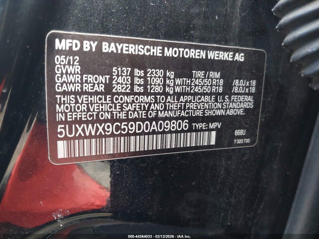 2013 BMW X3 5UXWX9C59D0A09806 Photo 8