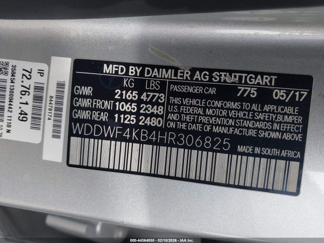 Продажа на аукционе авто 2017 Mercedes-benz C 300 4matic, vin: WDDWF4KB4HR306825, номер лота: 44364050