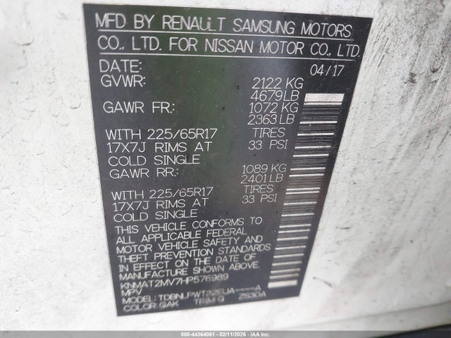Nissan ROGUE S 2017 KNMAT2MV7HP576989 Image 9