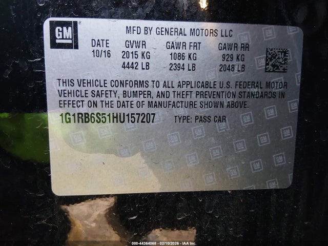 1G1RB6S51HU157207 Chevrolet Volt Premier