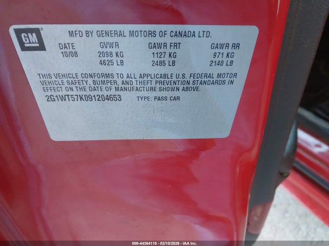 2009 CHEVROLET IMPALA 2G1WT57K091204653 Photo 8