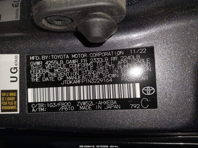 JTDKAMFP1N3229164 Toyota Prius Prime Le
