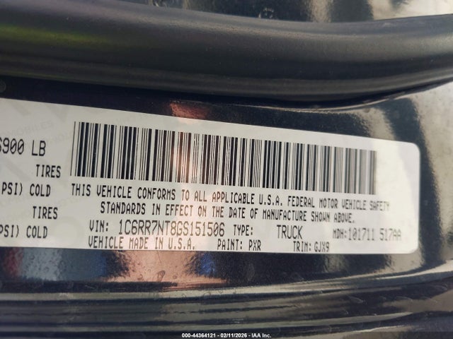 1C6RR7NT8GS151506 RAM 1500 Laramie