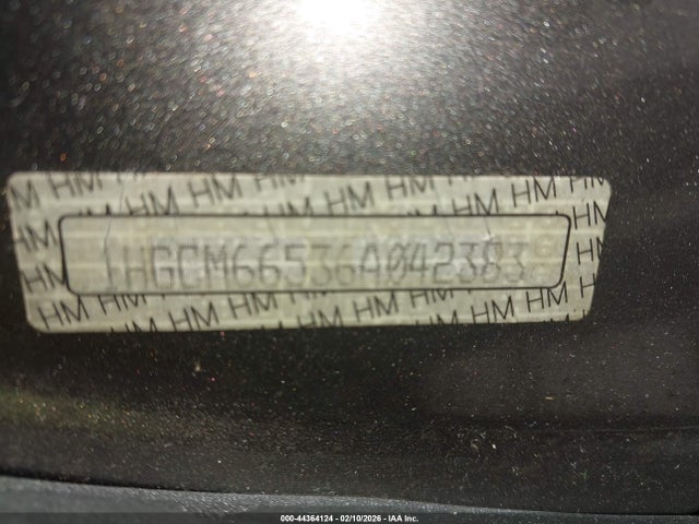 2006 HONDA ACCORD SDN 1HGCM66536A042383 Photo 8