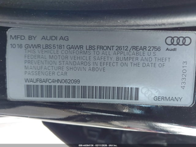 2017 AUDI A6 WAUF8AFC4HN062099 Photo 8