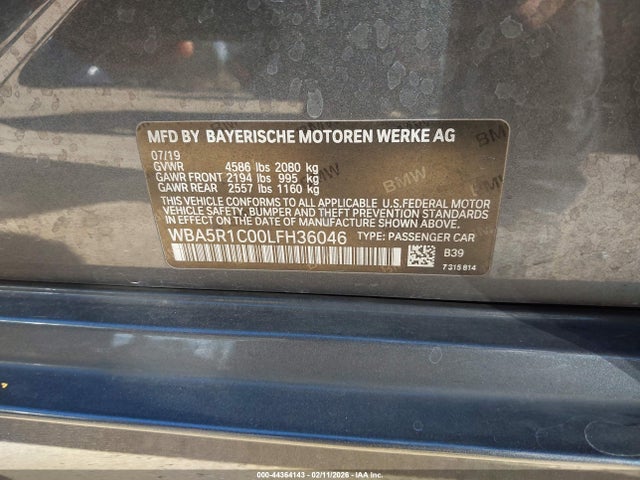 WBA5R1C00LFH36046 BMW 330I