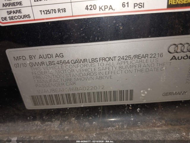 2011 AUDI A3 WAUBEAFM6BA022072 Photo 8