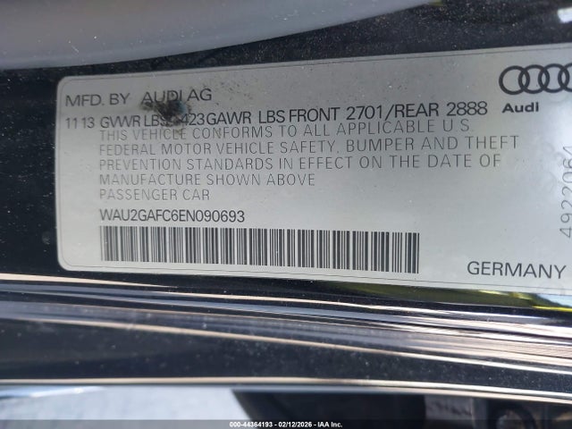 2014 AUDI A7 WAU2GAFC6EN090693 Photo 8