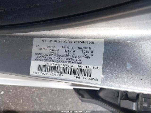 JM1GJ1W65F1168698 Mazda Mazda6 I Grand Touring