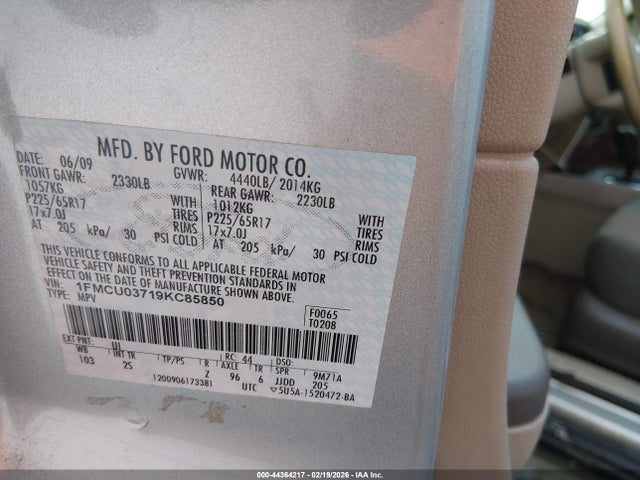2009 FORD ESCAPE 1FMCU03719KC85850 Photo 8
