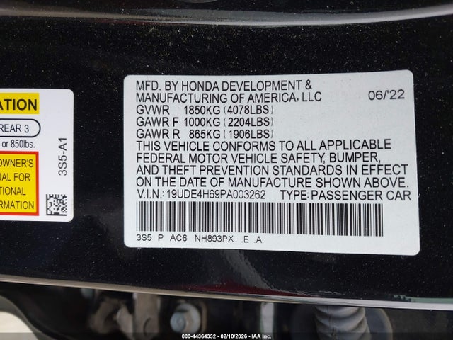 19UDE4H69PA003262 Acura Integra A-spec Technology