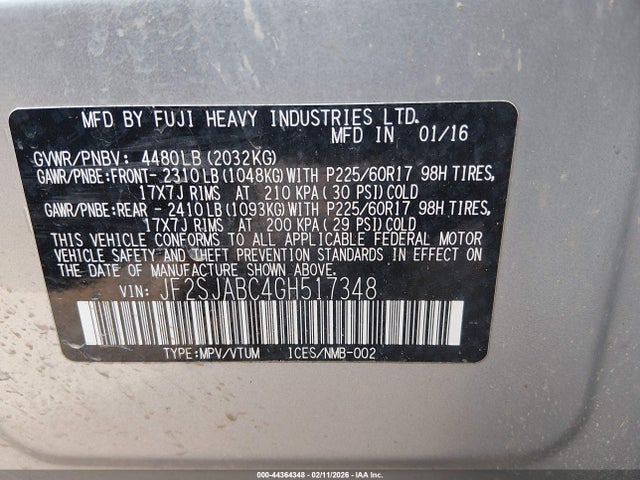 2016 SUBARU FORESTER JF2SJABC4GH517348 Photo 8