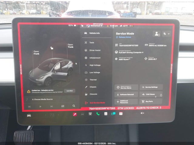 Aukcja sprzedaży 2024 Tesla Model Y Long Range Dual Motor All-wheel Drive, vin: 7SAYGDEE5RF107265, numer aukcji: 44364384