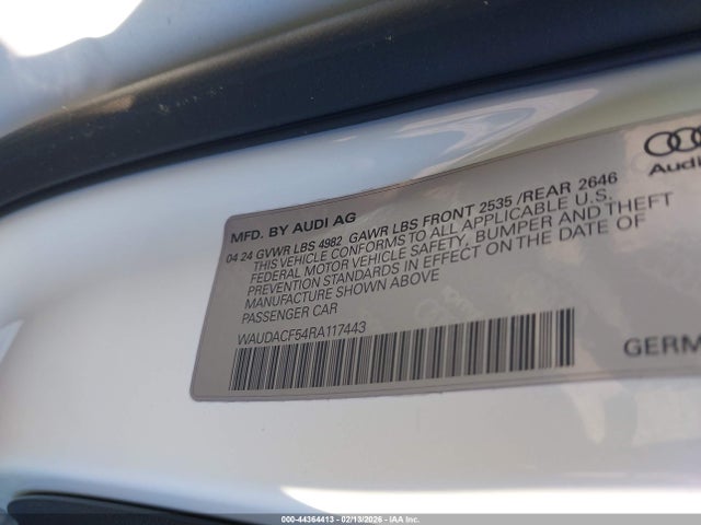 2024 AUDI A5 SPORTBACK WAUDACF54RA117443 Photo 8