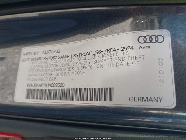 2018 AUDI S4 WAUB4AF49JA002660 Photo 8