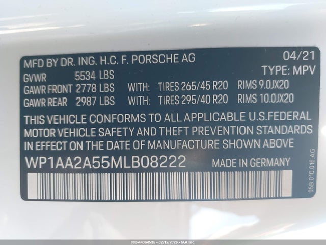 2021 PORSCHE MACAN WP1AA2A55MLB08222 Photo 8