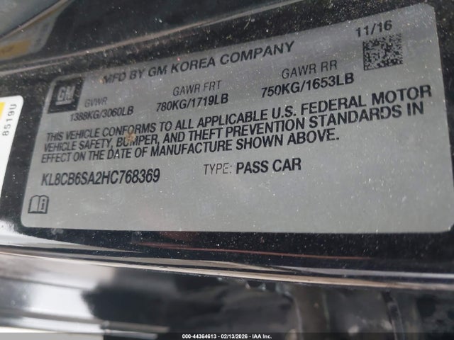 Chevrolet Spark Ls Cvt 2017 KL8CB6SA2HC768369 Image 9