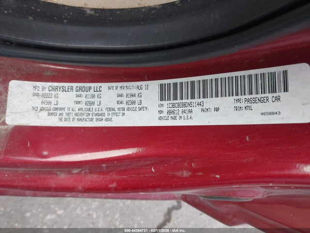 Продаж на аукціоні авто 2013 Chrysler 200 Touring, vin: 1C3BCBEB8DN511443, номер лоту: 44364731