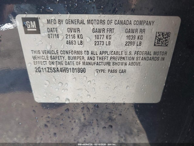 2G11Z5SA4H9101890 Chevrolet IMPALA LS