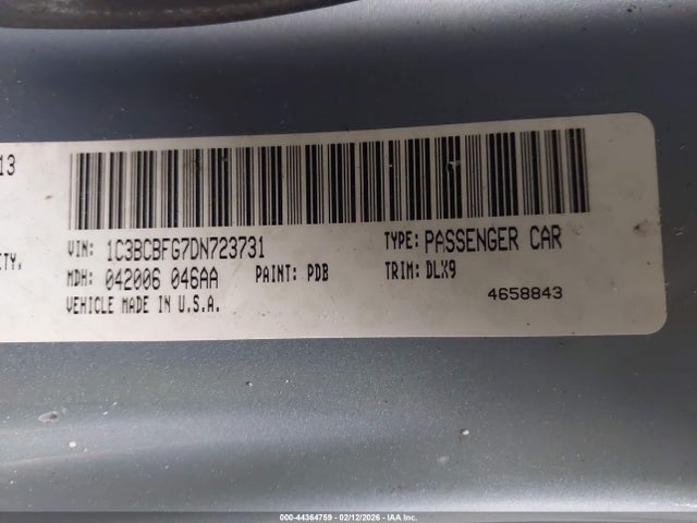 Продаж на аукціоні авто 2013 Chrysler 200 Limited, vin: 1C3BCBFG7DN723731, номер лоту: 44364759