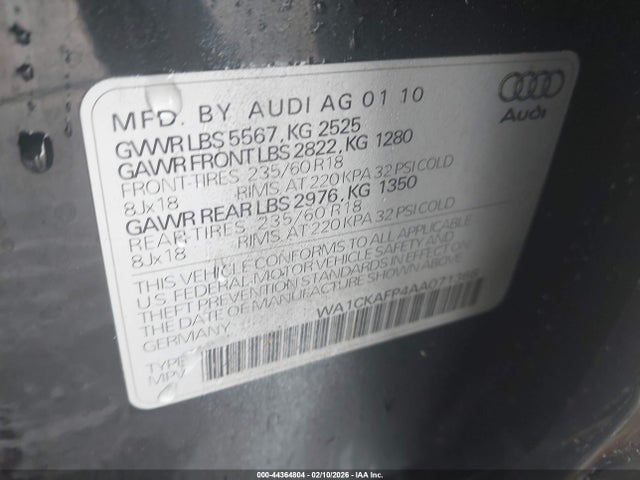 2010 AUDI Q5 WA1CKAFP4AA071368 Photo 8