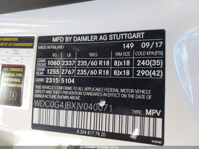 WDC0G4JBXJV040071 Mercedes-Benz GLC 300