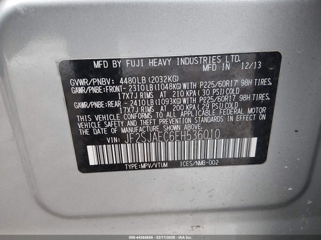Subaru Forester 2.5i Premium 2014 JF2SJAEC6EH536010 Image 9