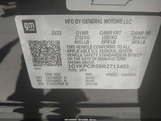 2024 CADILLAC XT6 1GYKPCRS6RZ713403 Photo 8