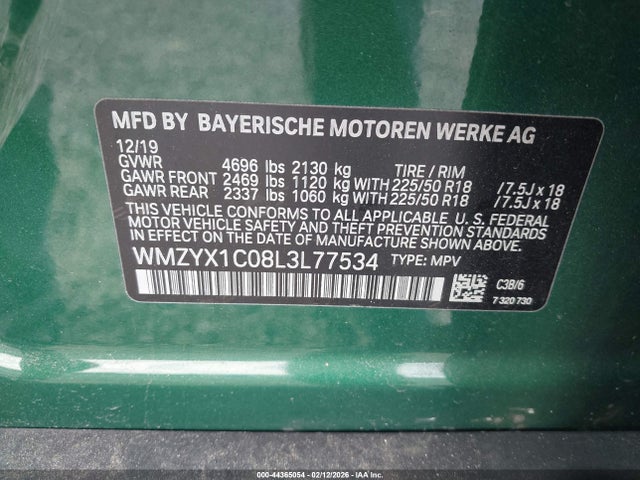 WMZYX1C08L3L77534 Mini Countryman Cooper S