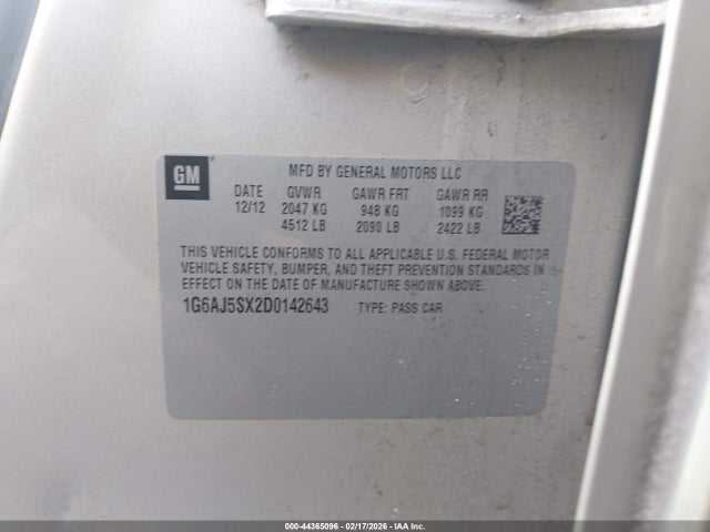 2013 CADILLAC ATS 1G6AJ5SX2D0142643 Photo 8