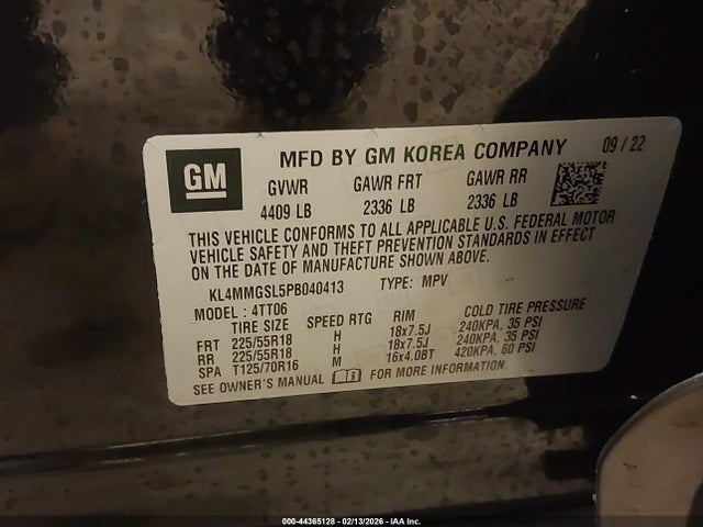 Продаж на аукціоні авто 2023 Buick Encore Gx Essence Awd, vin: KL4MMGSL5PB040413, номер лоту: 44365128