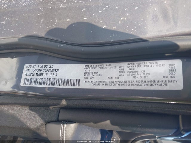 2023 JEEP GRAND CHEROKEE 1C4RJHAG4P8900829 Photo 8