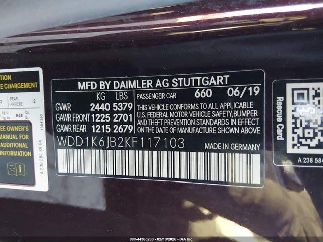 WDD1K6JB2KF117103 Mercedes-Benz E 450 4matic