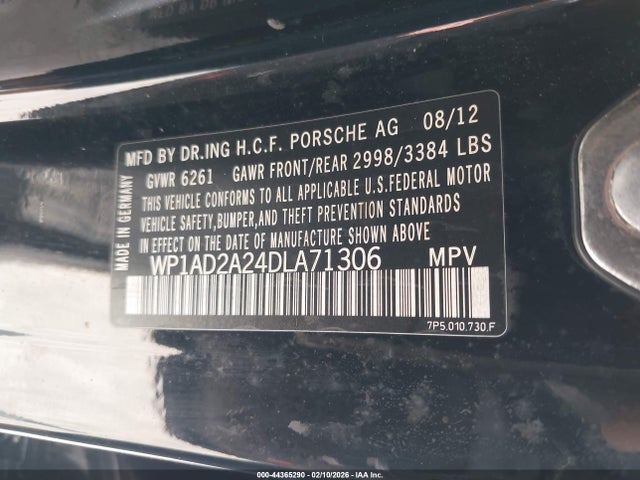 2013 PORSCHE CAYENNE WP1AD2A24DLA71306 Photo 8