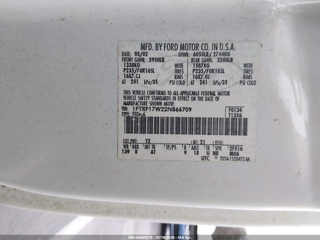 2002 FORD F-150 1FTRF17W22NB66709 Photo 8