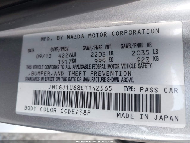 Продаж на аукціоні авто 2014 Mazda Mazda6 I Sport, vin: JM1GJ1U68E1142565, номер лоту: 44365426