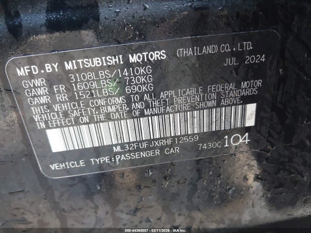 2024 MITSUBISHI MIRAGE G4 ML32FUFJXRHF12559 Photo 8