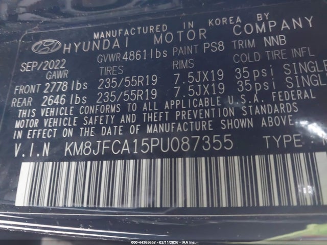 2023 HYUNDAI TUCSON HYBRID KM8JFCA15PU087355 Photo 8