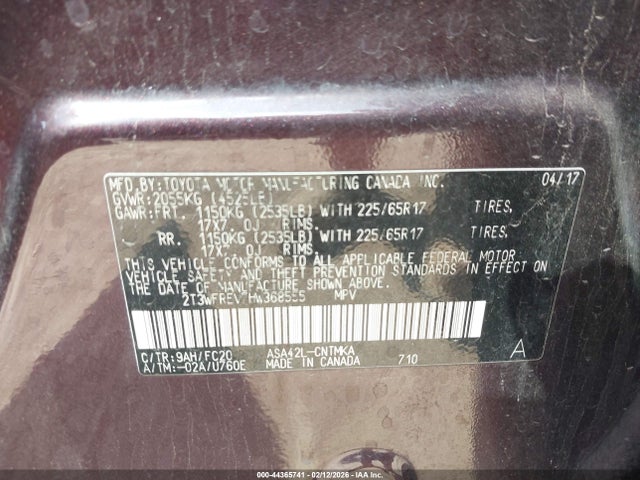 Toyota Rav4 Xle 2017 2T3WFREV7HW368555 Image 9