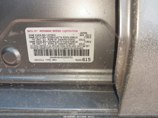 2012 MITSUBISHI OUTLANDER SPORT JA4AR4AU4CZ009751 Photo 8