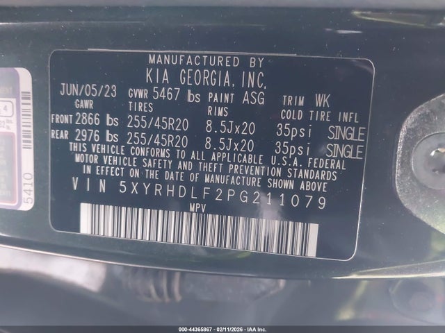 2023 KIA SORENTO 5XYRHDLF2PG211079 Photo 8