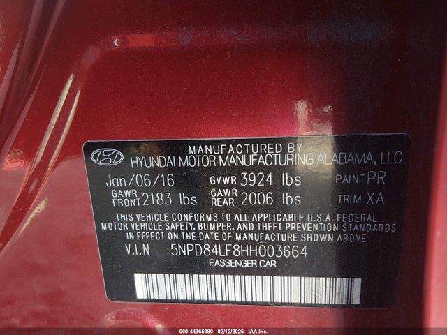 Hyundai ELANTRA SE 2017 5NPD84LF8HH003664 Image 9