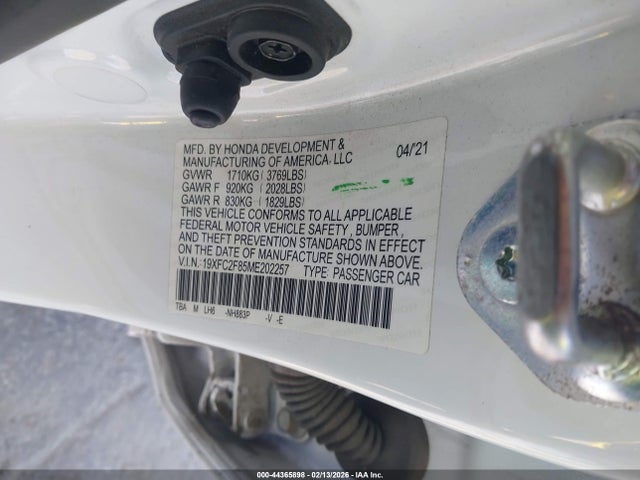 Honda Civic Sport 2021 19XFC2F85ME202257 Image 9