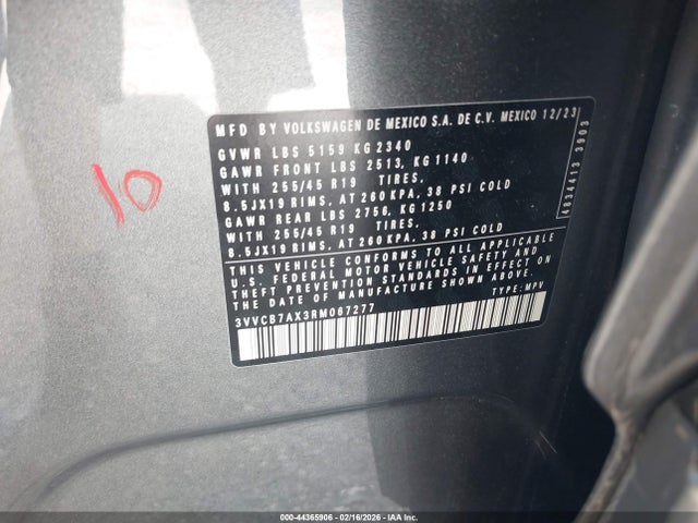 Продажа на аукционе авто 2024 Volkswagen Tiguan 2.0t Se R-line Black, vin: 3VVCB7AX3RM067277, номер лота: 44365906