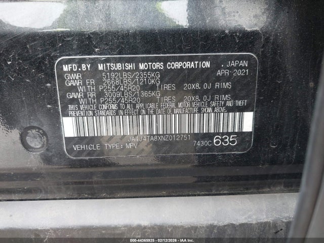 2022 MITSUBISHI OUTLANDER JA4J4TA8XNZ012751 Photo 8