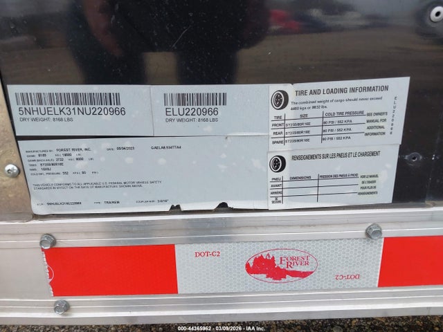 5NHUELK31NU220966 Continental 34ft Trailer