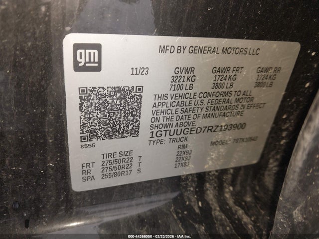 Aukcja sprzedaży 2024 Gmc Sierra 1500 4wd  Short Box Denali, vin: 1GTUUGED7RZ193900, numer aukcji: 44366050